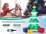 6FT Inflatable Christmas Tree Multicolored Gift Boxes Star Top, Built-in LED Lights, Waterproof 22450035