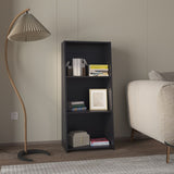 ZUN Anthem Bookcase in Melamine with Three Shelves, Black B128P244988