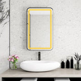 Rectangle Medicine Cabinet Mirror Bathroom Mirror Storage Wall Mounted Medicine Mirror Cabinet W688P210792