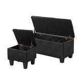 Large Storage Ottoman Bench Set, 3 in 1 Combination Ottoman, Tufted Ottoman Linen Bench for W142083040