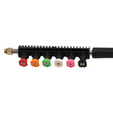 High Pressure Washer Extension 15in Brass Steel Lance Gutter 4000PSI w/ 6 Nozzle 88936850