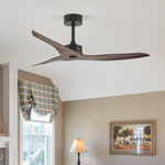 ZUN 52" Outdoor Ceiling Fan Without Light with Remote Control ,3 ABS Blades Farmhouse Ceiling Fan W2352P204464