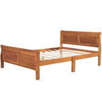 ZUN Full Size Wood Platform Bed with Headboard and Wooden Slat Support 98134494