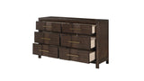 Modern Style 6-Drawer Dresser Made with Wood in Walnut B009139179