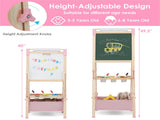 3-in-1 Wooden Kid's Easel NaturalPink, Magnetic Chalkboard/Whiteboard 60 Accessories 82274467