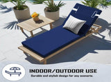 Outdoor Chaise Lounge Cushion, 72 in. x 21 in. x 3 in. Waterproof Fade-Resistant Patio Chair Pad for 33450251