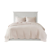 King/Cal King 3 Piece Reversible Scalloped Edge Quilt Set B03597534