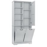 Bathroom Storage Cabinet with Doors and Drawers, Tilt-Out Laundry Hamper, Multiple Storage Space, 36301140