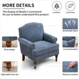 Accent Chair.Nailhead Trim Armchair for Living Room,Comfy Chenille Club Sofa Chair,Springs Cushions W3042P262907