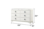 ZUN Laguna Modern Style 6- Drawer Dresser Made with Wood, Hidden Jewlry Drawer and Crystal Accents in B009P270823