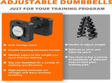 Adjustable Two Dumbbells Or Dumbbells Sets 50LB Square Dumbbell 9 in 1 Free Weights for Multi weight 90223233