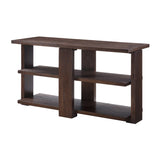 Walnut Sofa Table with 2-Shelf B062P191046