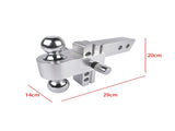 2" Receiver 12500 LBS Adjustable Trailer Hitch 4" Drop/Rise Tow Hitch Aluminum Drop Hitch 1-7/8", 95993286