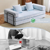 Floor,Compression Sofa,Convertible Floor Sofa Bed-with Pillow Back Support Armrest,Comfy Futon 48802852