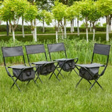4-piece Folding Outdoor Chair with Storage Bag, Portable Chair for indoor, Outdoor Camping, Picnics W24172222