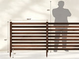 3Panel Solid Fir Wood Outdoor Privacy Screen, NoDig Air Conditioner Cover Fence with Ground 45724696