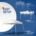 ZUN 3 x 3M Portable Home Use Waterproof Folding Tent White 75658381