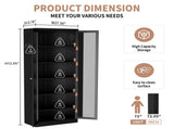 Metal Kitchen Pantry - 72" Tall Storage with 5 Adjustable Shelves, Black Freestanding T2398P504064