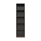 XS Bookcase Compact Bookshelf with Multiple Shelves, Dark Walnut / Black Wengue B097P350331