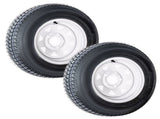 Set of 2 ST175/80D13 Trailer Tires and Wheel Assembly, DOT Approved- Highway Legal,6-Ply Heavy Duty, W1364P445944