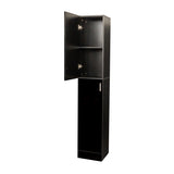 ZUN Freestanding Cabinet with Inadjustable Shelves and two Doors for Kitchen, Dining Room,black W33165048