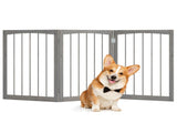 63" x 30" Gray Wooden Pet Fence 22921688
