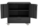 Tool Cart with Wheels, 40" H x 30" W x 20" D, Mobile Tool Cabinet with Lockable Casters & Drawer, T2398P407327