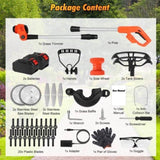 Cordless Wheeled Grass Trimmer - 800W Pure Copper Motor , 2x21V 3000mAh Batteries , 3 53629530