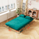 39 Convertible Chair Bed, Tri-Fold Sofa Bed with Adjustable Backrest & Pillow, Leisure Chaise W1767P192816