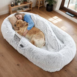 Human Dog Bed, Washable Faux Fur Dog Bed for People Doze Off, Napping Orthopedic Dog W3101P314614