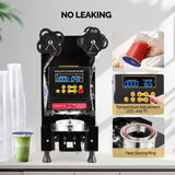 Cup Sealing Machine Full Automatic, Electric Cup Sealer 500-600 Cups/H, Bubble Tea Machine with LCD 65970414