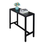 ZUN 40in Iron With Adjustment Knob Patio Bar Table Black 72049429