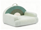 Kids Armchair Toddler Reading Sofa, Full Compression, Teddy Velvet Cute Rainbow Pattern Kids Sofa 08781934