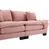Corduroy Sofa Sleeper Couch Loveseat Sofa with Pillows Comfy Upholstered Deep Seat Sofa for W676P227339