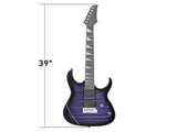 170 Model 39in Electric Guitar HSH Pickups Black complete starter kit suit for Hard Rock 65097526