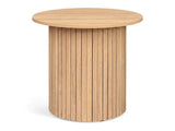 Minimalist Round Pedestal Side Table, Space-Saving Stable Nightstand with Rounded Edges & Anti-Slip 75252296
