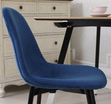 Lassan Contemporary Fabric Dining Chairs, Set of 4, Blue T2574P164528