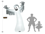 Spooky Halloween Inflatable Ghost - 12 ft Tall with LED Lights, Waterproof Fabric, Spikes/Ropes for 14097654