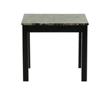 ZUN Contemporary Black Faux Marble Top 1x Coffee Table and 2x End Tables 3pc Coffee Table Set Living B011P237499