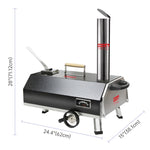 ZUN Semi-Automatic Black 12 Outdoor Pizza Oven Portable Wood Fired Pizza Oven Outdoor Cooking Pizza 17056526