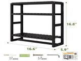 Bamboo Bathroom Shelves Organizer Towel Rack for Storage Black Adjustable 3 Tiers Floating Shelf 39200910