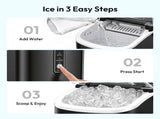 Countertop Ice Maker 26 lbs/Day Portable Self-Cleaning, 9 Bullet Ice in 6 Min, Black 34453907