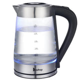 ZUN HD-250 110V 1200W 2.5L Electric Kettle with Blue Glass 14592569