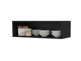 Wenge Rock Wall Cabinet with Open Storage B062P492872