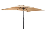 10 x 6.5 FT Square Patio Umbrella, Tilting Outdoor Market Umbrella with 6 Iron Ribs & Iron Pole, 00718129