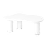 ZUN ON-TREND 44'' x 25.9'' Easy Assembly Cloud Coffee Table with 1.5'' Thick Tabletop, Cream Style N721P190395K