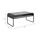 Raziela Concrete Gray & Black Finish Coffee Table B2726P265759
