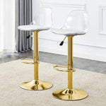 ZUN Modern minimalist bar chairs and bar stools. Can rotate 360 &deg; and adjust lifting. PET backrest and W1151P192280