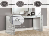 Hessa Mirrored & Faux Rhinestone Console Table B2726P446690