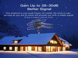 TA-851 Plus 360&degRotation UV Dual Frequency 45-860MHz 22-38dB 42.65ft cable Outdoor Antenna 87432944